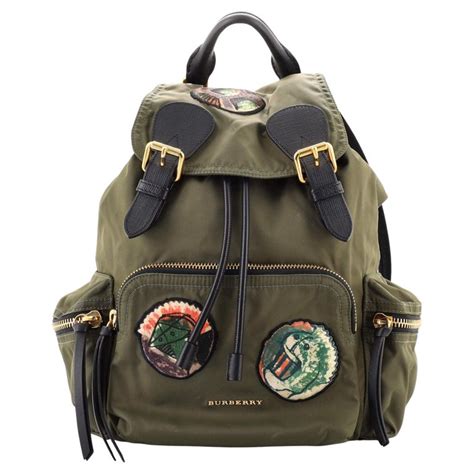 Burberry Rucksack Backpack Patch Embellished Nylon Medium 